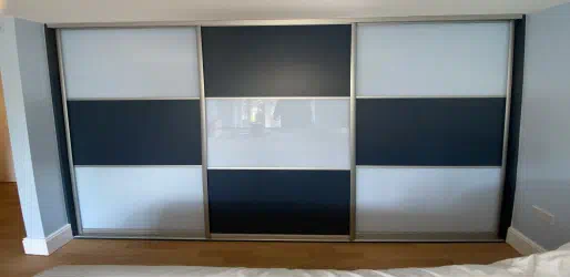 Modern sliding wardrobe doors.