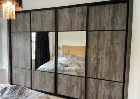 Examples of sliding wardrobes doors in an oriental style or split design.