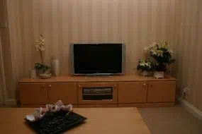 Entertainment cabinet made to the clients sizes and colour